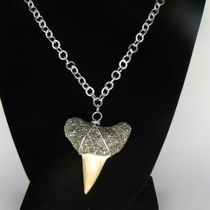 Glitter Shark Tooth Necklace